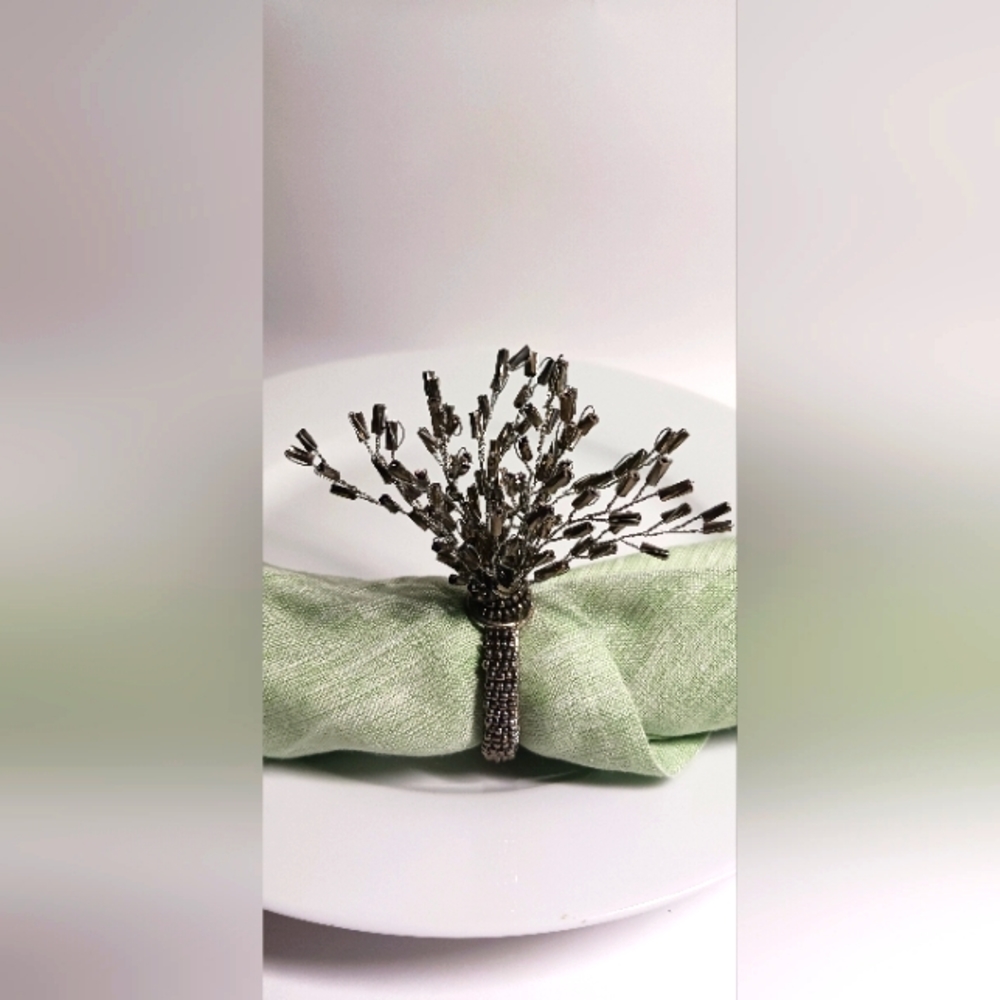 Napkin Ring Collection Beaded Napkin Rings (Set of 6)